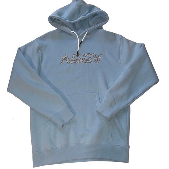 Aggy Blue Hoodie Sweatshirt Small - Picture 1 of 8